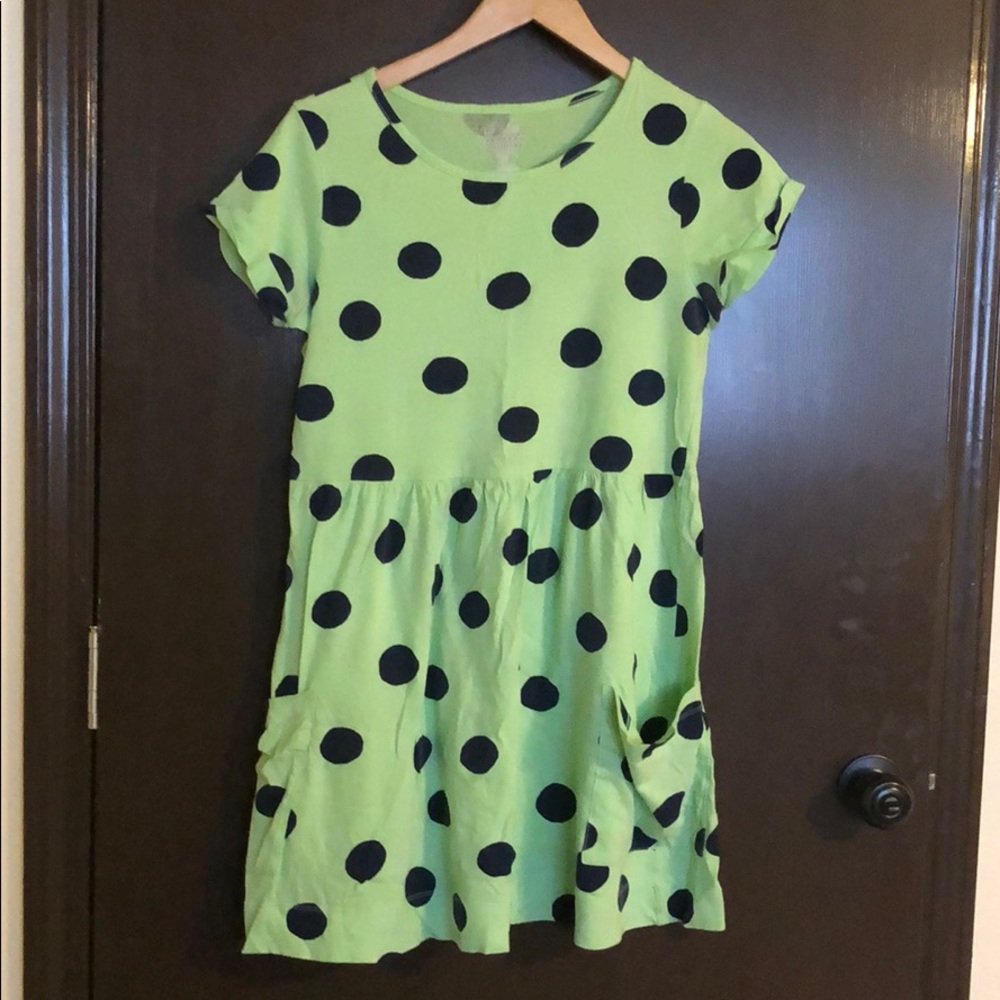 Lime Green with Nazy Polkadotted Dress